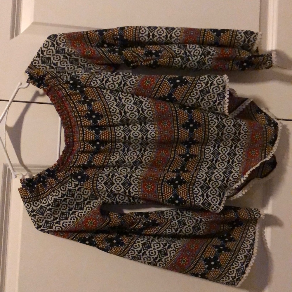 Tribal print crop top